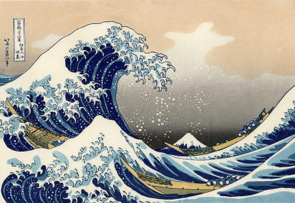 Hokusai Kanagawa vague