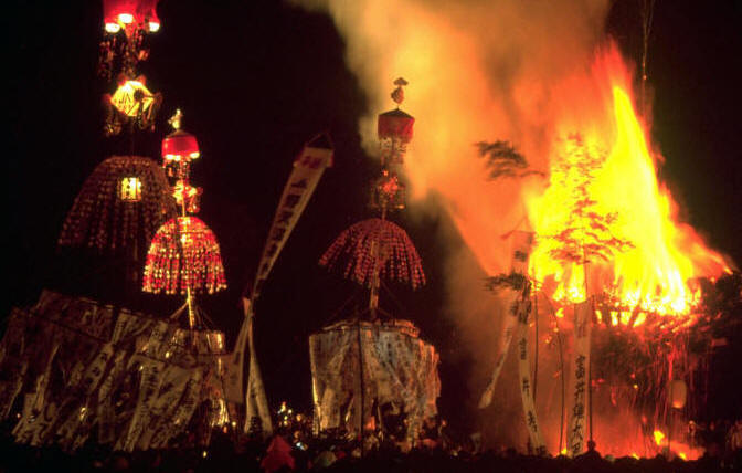 Nozawa Onsen Dosojin festival Nagano