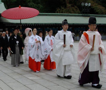 Mariage shinto au sanctuaire Meiji jingu - Tôkyô