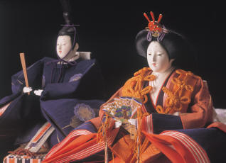 couple impérial - poupées Iwatsuki Hina de la préfecture de Saitama utilisé lors l'Hina_Matsuri