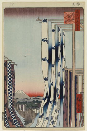 Hiroshige Quartier des teinturiers de Kanda