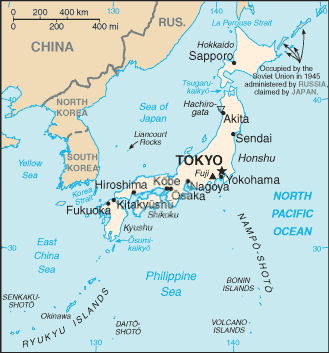 Mini carte du Japon